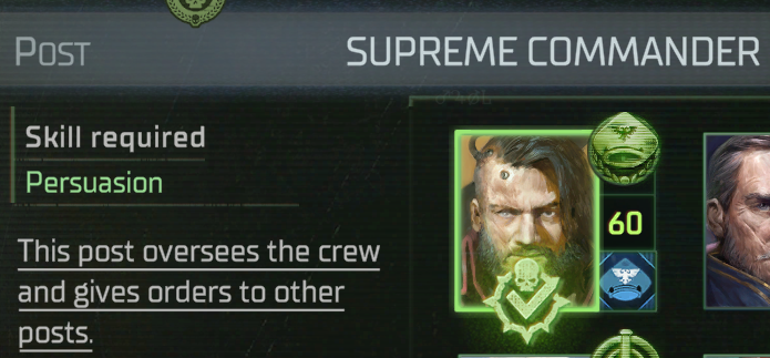 Ship post of supreme commander text