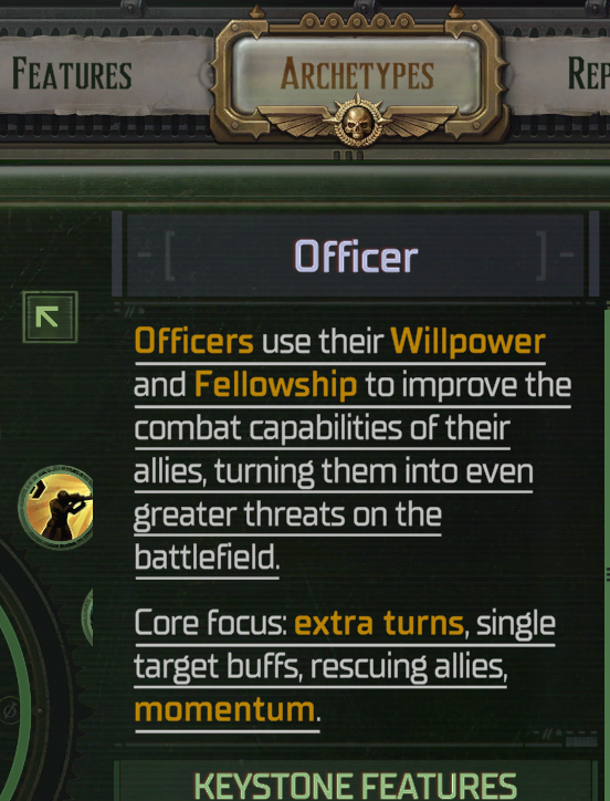 Showcasing the officers archetype